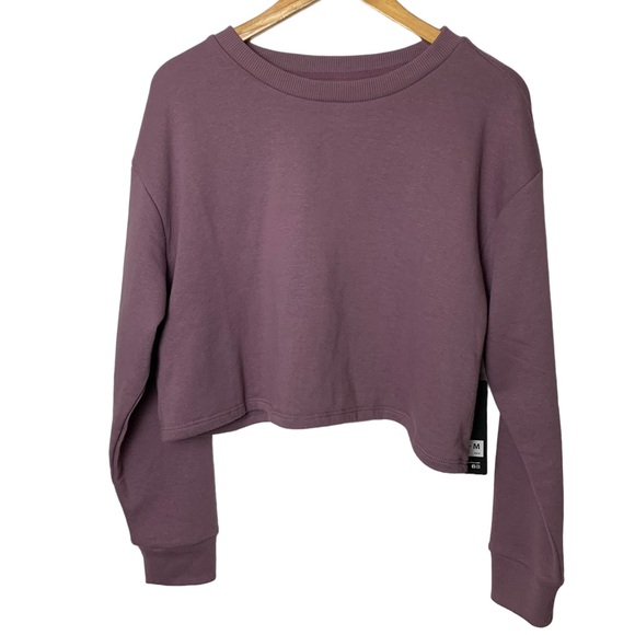 NWOT 90 Degrees by Reflex long sleeves cropped top Size Medium - Picture 1 of 3